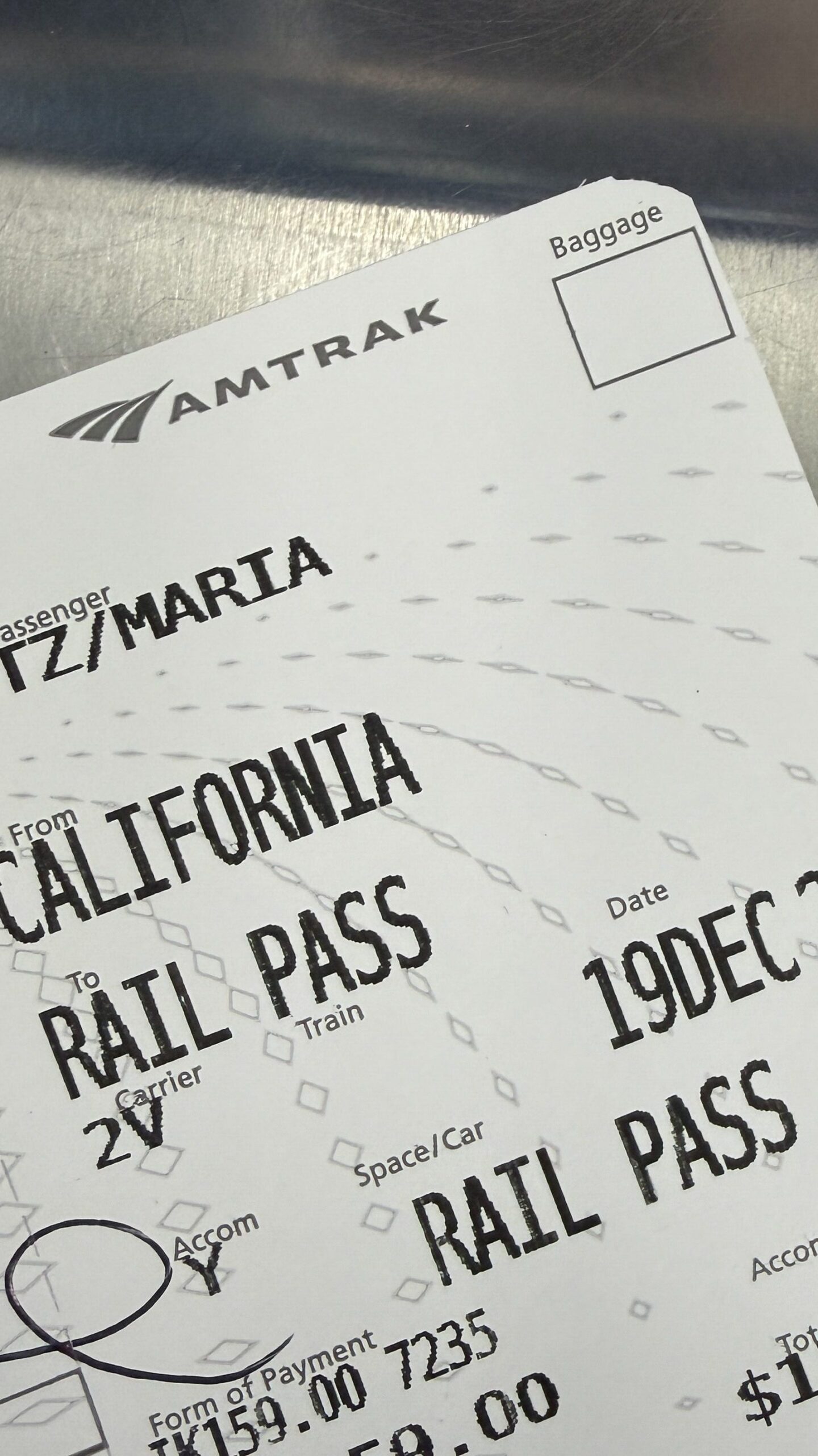 Amtrak Rail Pass i Kalifornien
